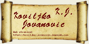 Koviljko Jovanović vizit kartica